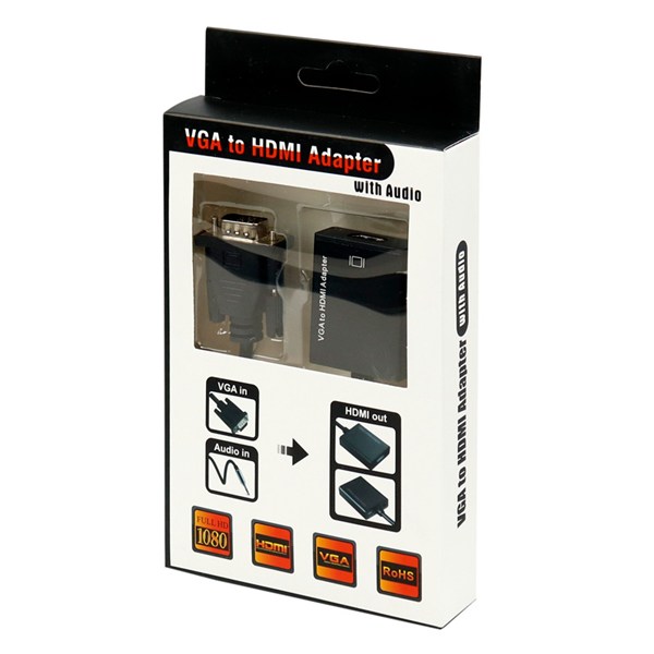 تبدیل VGA به Adapter 5138 HDMI + کابل صدا و کابل Micro USB