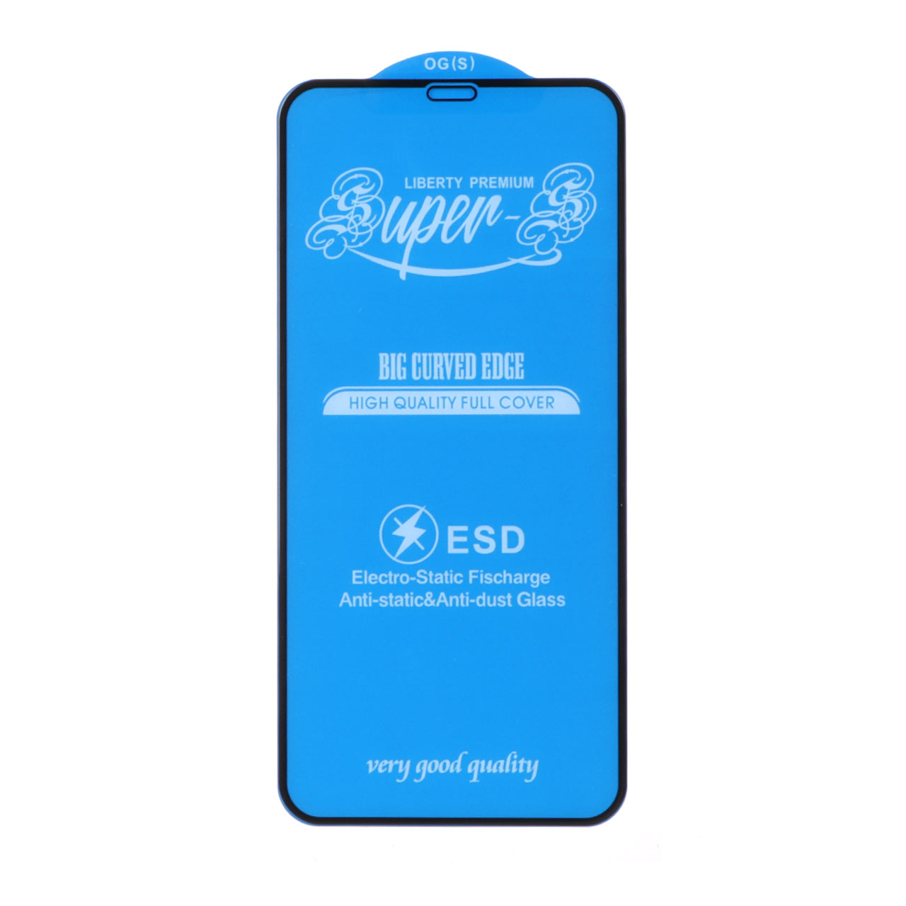 محافظ صفحه نمایش شیشه ای آنتی استاتیک مات Full Cover Super S-OG مدل Iphone X / XS / 11 Pro - مشکی (بدون پک)