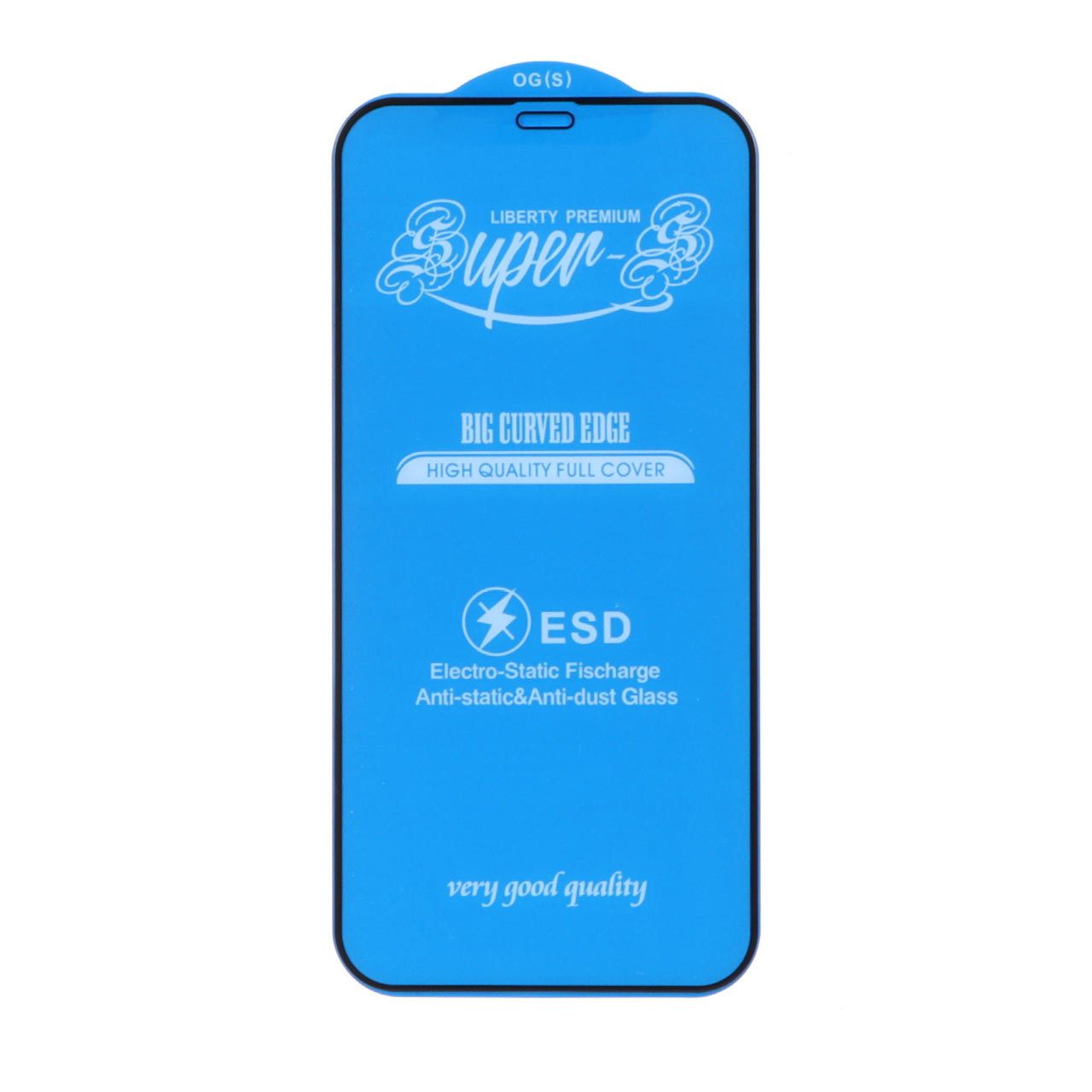 محافظ صفحه نمایش شیشه ای آنتی استاتیک مات Full Cover Super S-OG مدل Iphone 12 / 12 Pro - مشکی (بدون پک)