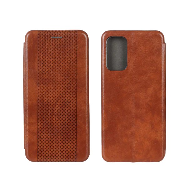 کیف چرمی موبایل مغناطیسی حصیری Samsung Galaxy M52 - عسلی