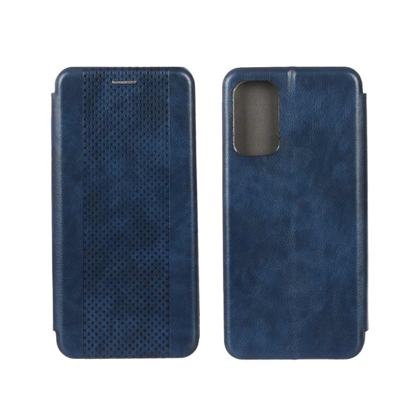 کیف چرمی موبایل مغناطیسی حصیری Samsung Galaxy M52 - سرمه ای