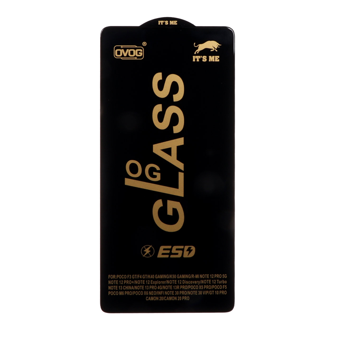 محافظ صفحه نمایش شیشه ای درجه یک Xiaomi Redmi Note 13 Pro 4G / Note 14S / Poco M6 Pro 4G - Full Cover OG - ESD OVOG