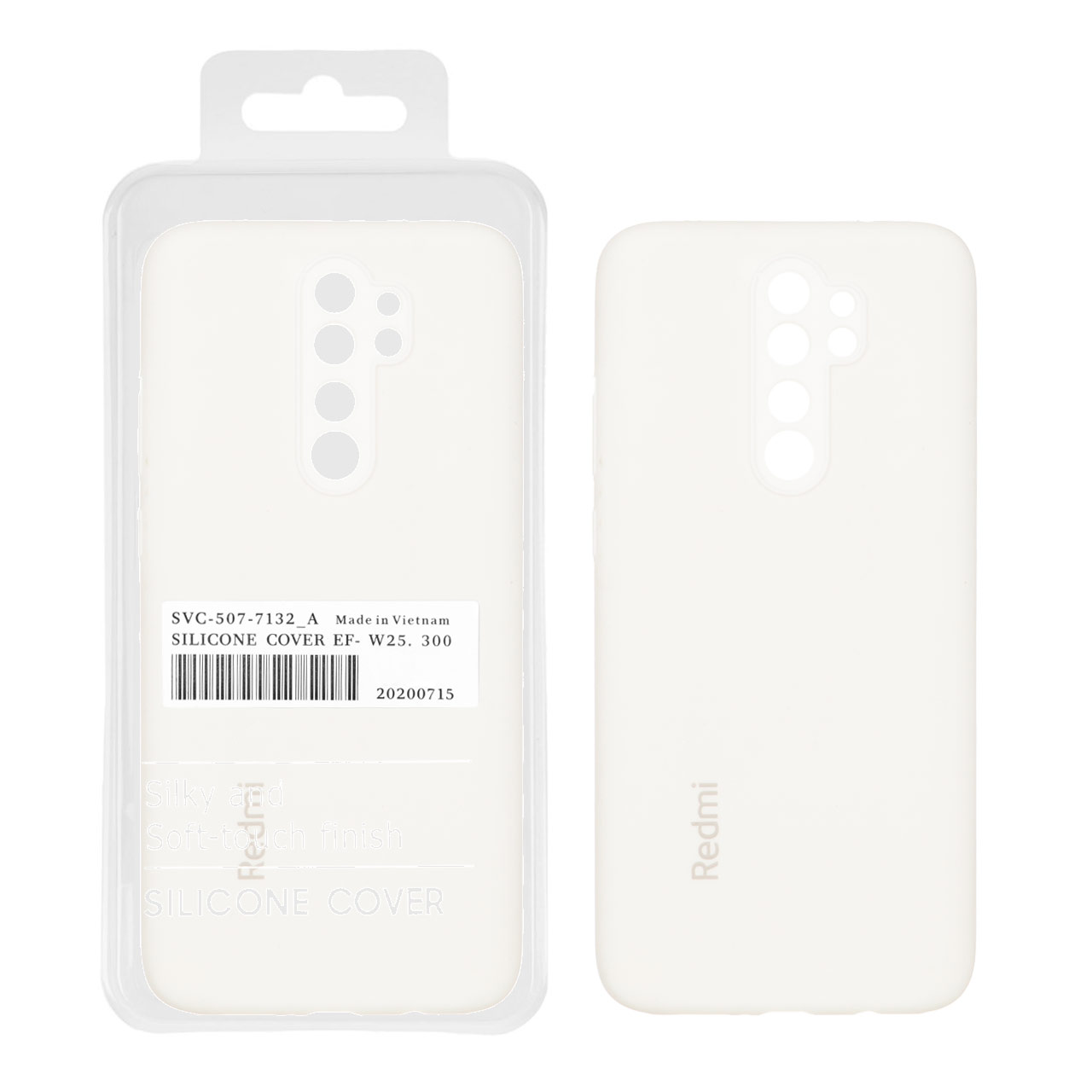 قاب سیلیکونی پاک کنی اورجینال درجه یک Xiaomi Redmi Note 8 Pro - سفید (پک دار)