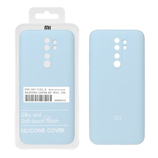 قاب سیلیکونی پاک کنی اورجینال درجه یک Xiaomi Redmi Note 8 Pro - آبی آسمانی (پک دار)