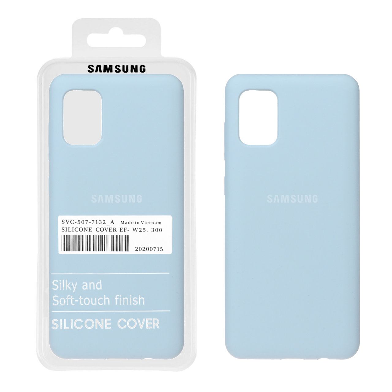 قاب سیلیکونی پاک کنی اورجینال درجه یک Samsung Galaxy A31 - آبی آسمانی (پک دار)