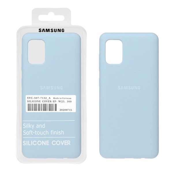 قاب سیلیکونی پاک کنی اورجینال درجه یک Samsung Galaxy A31 - آبی آسمانی (پک دار)