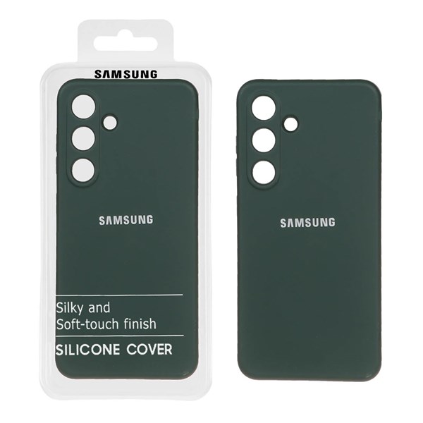 قاب نیو سیلیکون محافظ لنزدار RFF مدل Samsung Galaxy S24 - سبزتیره (پک دار)