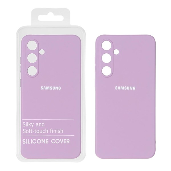 قاب نیو سیلیکون محافظ لنزدار RFF مدل Samsung Galaxy A55 - یاسی (پک دار)