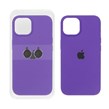 قاب سیلیکونی اورجینال با ست محافظ لنز رینگی Apple iPhone 13 / iPhone 14 - بنفش تیره (پک دار)