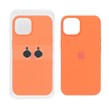 قاب سیلیکونی اورجینال با ست محافظ لنز رینگی Apple iPhone 13 / iPhone 14 - نارنجی (پک دار)