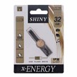 X-ENERGY Shiny USB3.0 Flash Memory-32GB طلایی (گارانتی مادام العمر IPM)