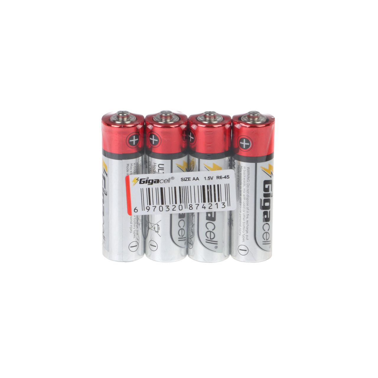 باتری قلمی GigaCell-AA مدل Ultra Heavy Duty شرینگ بسته 4 عددی