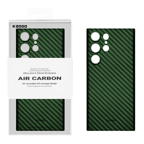 قاب محافظ لنزدار Original KDoo Air Carbon مدل Samsung Galaxy S23 Ultra - سبز (پک دار)