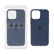 قاب سیلیکونی اورجینال با ست محافظ لنز رینگی Apple iPhone 13 Pro Max - سرمه ای (پک دار)