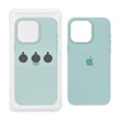 قاب سیلیکونی اورجینال با ست محافظ لنز رینگی Apple iPhone 13 Pro Max - سبز آبی (پک دار)