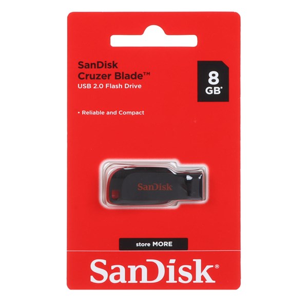 SanDisk Cruzer Blade USB2.0 Flash Memory - 8GB (گارانتی سورین)