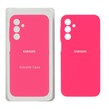 قاب سیلیکونی پاک کنی محافظ لنزدار اورجینال Samsung Galaxy A15 - صورتی فانتزی (پک اصلی)