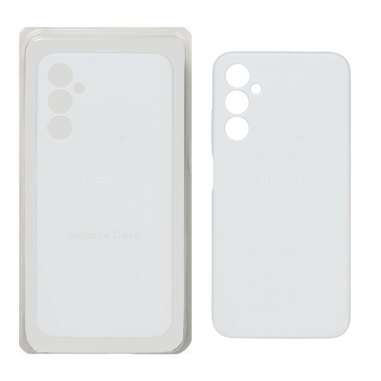 قاب سیلیکونی پاک کنی محافظ لنزدار اورجینال Samsung Galaxy A05s - سفید (پک اصلی)