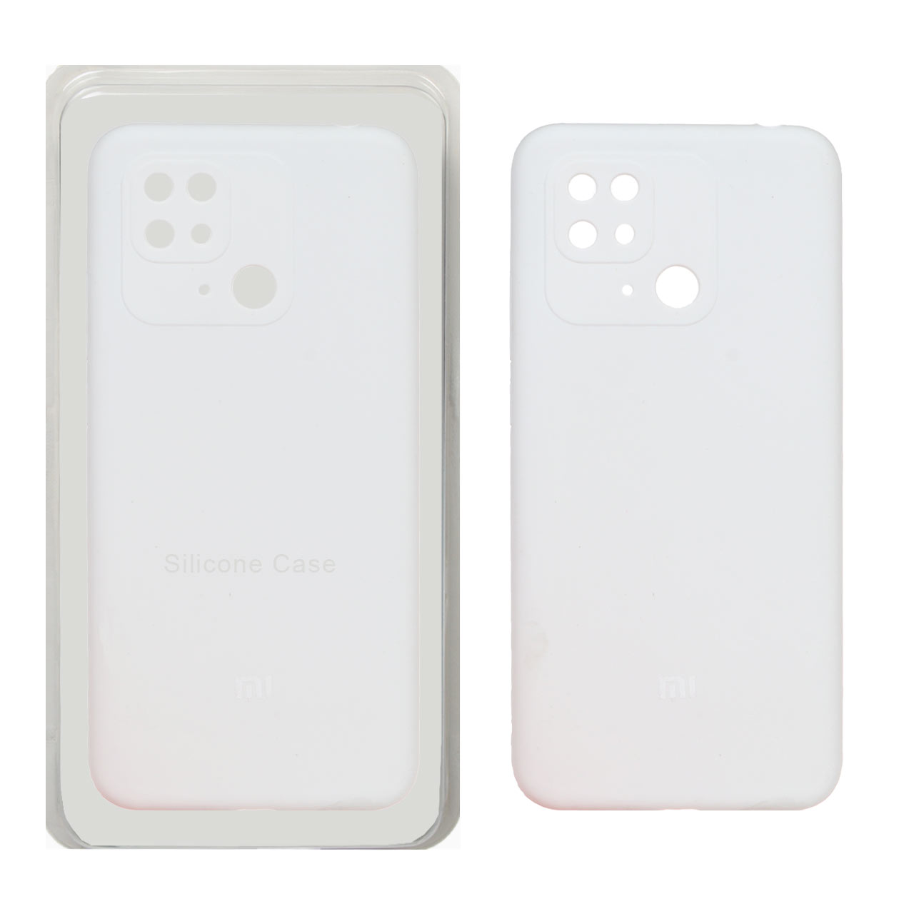 قاب سیلیکونی پاک کنی محافظ لنزدار اورجینال Xiaomi Redmi 10C / Redmi 10 Power / Poco C40 - سفید (پک اصلی)