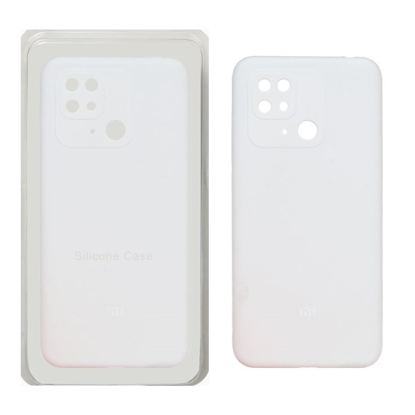 قاب سیلیکونی پاک کنی محافظ لنزدار اورجینال Xiaomi Redmi 10C / Redmi 10 Power / Poco C40 - سفید (پک اصلی)