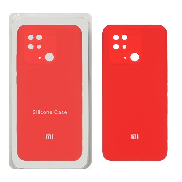 قاب سیلیکونی پاک کنی محافظ لنزدار اورجینال Xiaomi Redmi 10C / Redmi 10 Power / Poco C40 - قرمز (پک اصلی)