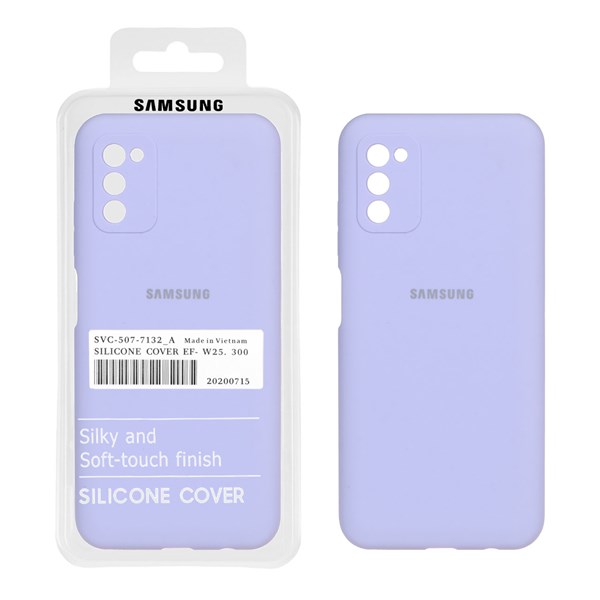 قاب سیلیکونی پاک کنی اورجینال درجه یک Samsung Galaxy A03s / A02s - یاسی (پک دار)
