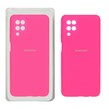 قاب سیلیکونی پاک کنی محافظ لنزدار اورجینال Samsung Galaxy A12 / M12 / F12 - صورتی فانتزی (پک اصلی)