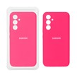 قاب سیلیکونی پاک کنی محافظ لنزدار اورجینال Samsung Galaxy A54 - صورتی فانتزی (پک اصلی)