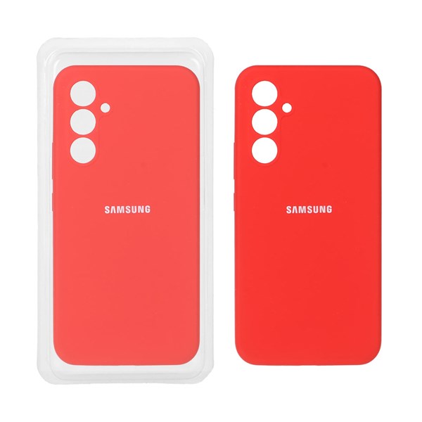 قاب سیلیکونی پاک کنی محافظ لنزدار اورجینال Samsung Galaxy A54 - قرمز (پک اصلی)