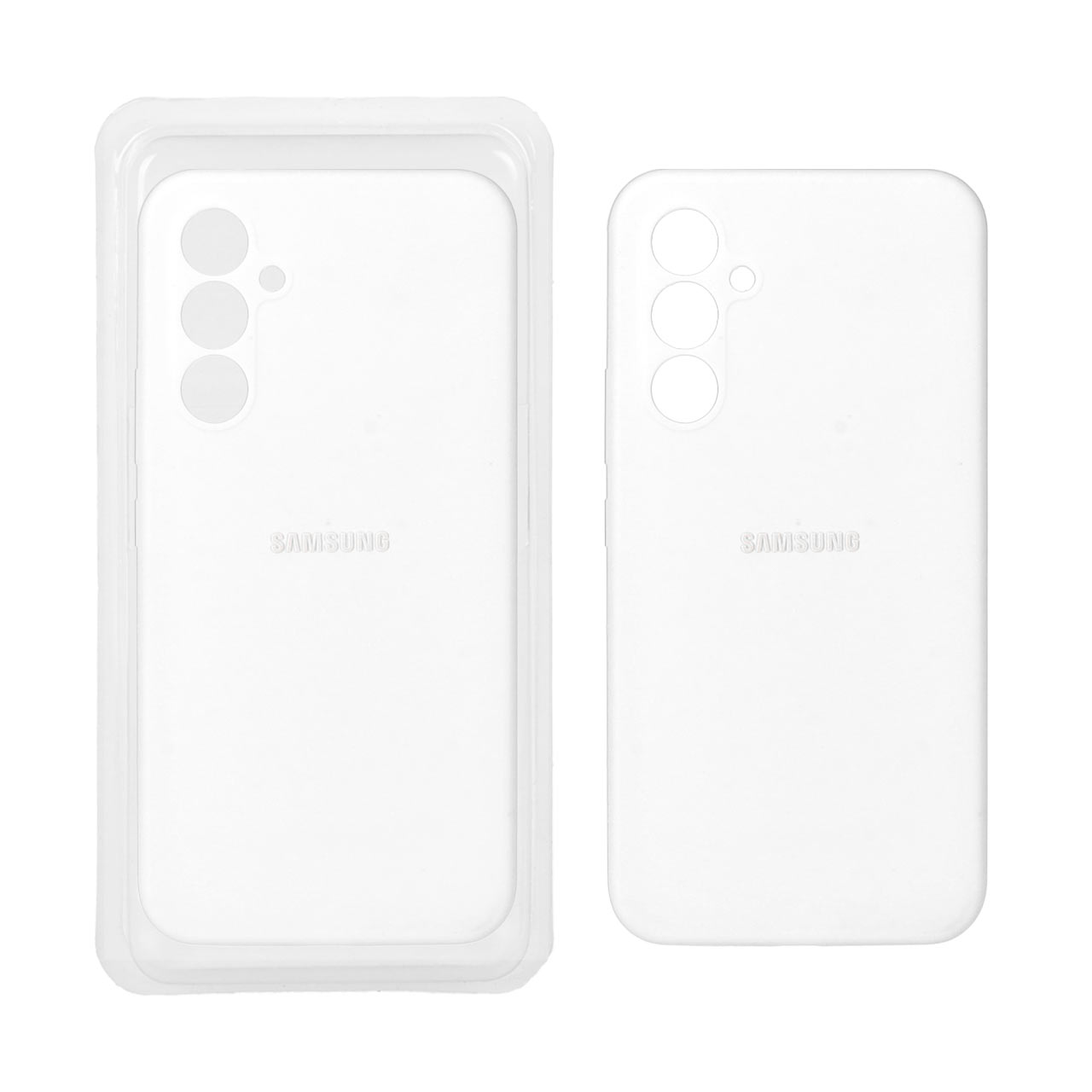 قاب سیلیکونی پاک کنی محافظ لنزدار اورجینال Samsung Galaxy A54 - سفید (پک اصلی)