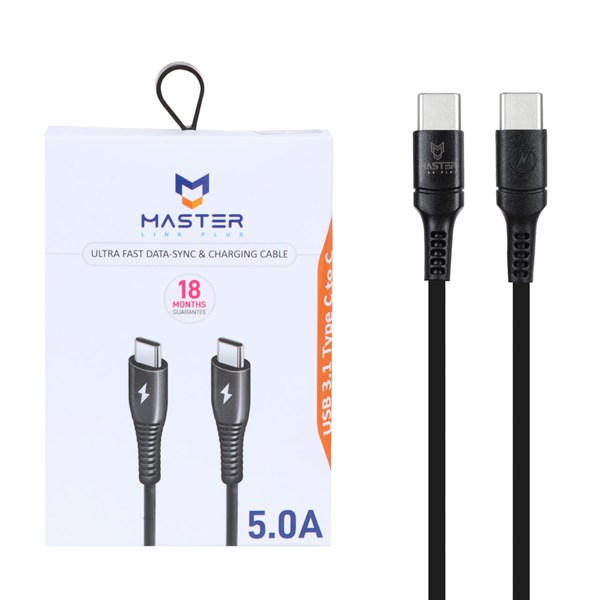 کابل شارژ فست MASTER  Type-C to Type-C مدل ETM 002 - مشکی
