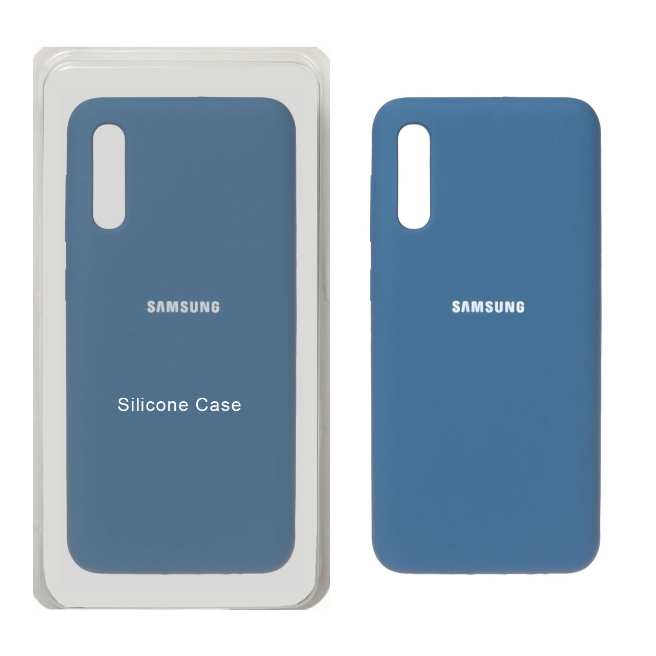 قاب سیلیکونی پاک کنی اورجینال Samsung Galaxy A50 / A50s / A30s - آبی تیره (پک اصلی)