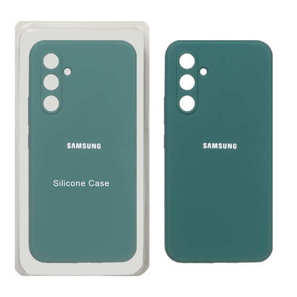 قاب سیلیکونی پاک کنی محافظ لنزدار اورجینال Samsung Galaxy A54 - سبز (پک اصلی)