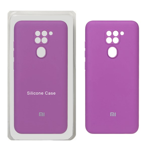 قاب سیلیکونی پاک کنی محافظ لنزدار اورجینال Xiaomi Redmi Note 9 / Redmi 10X 5G / Redmi 10X Pro 5G - ارغوانی (پک اصلی)