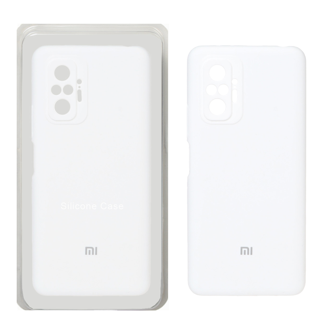 قاب سیلیکونی پاک کنی محافظ لنزدار اورجینال Xiaomi Redmi Note 10 Pro 4G / Redmi Note 10 Pro Max - سفید (پک اصلی)