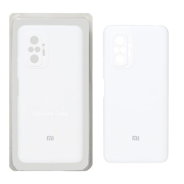 قاب سیلیکونی پاک کنی محافظ لنزدار اورجینال Xiaomi Redmi Note 10 Pro 4G / Redmi Note 10 Pro Max - سفید (پک اصلی)