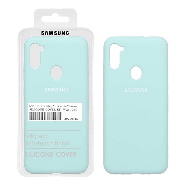 قاب سیلیکونی پاک کنی اورجینال درجه یک Samsung Galaxy A11 / M11 - سبز روشن (پک اصلی)
