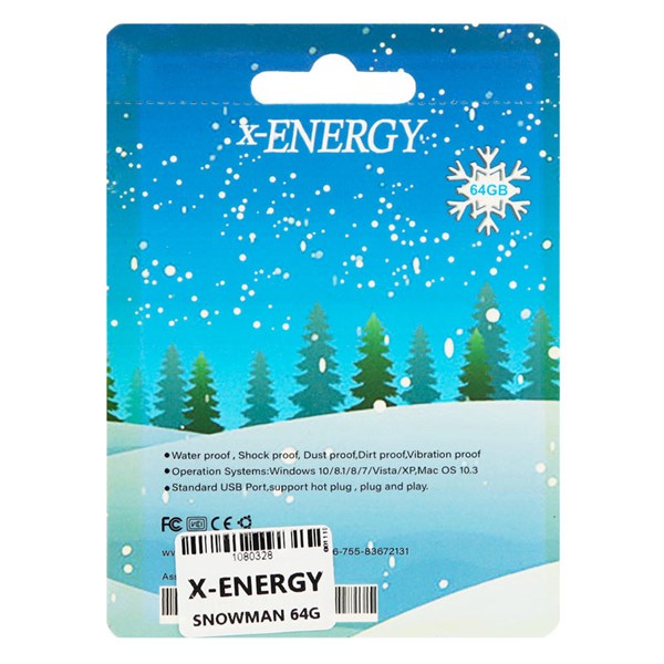 فلش عروسکی 64 گیگ ایکس انرژی X-Energy Snowman