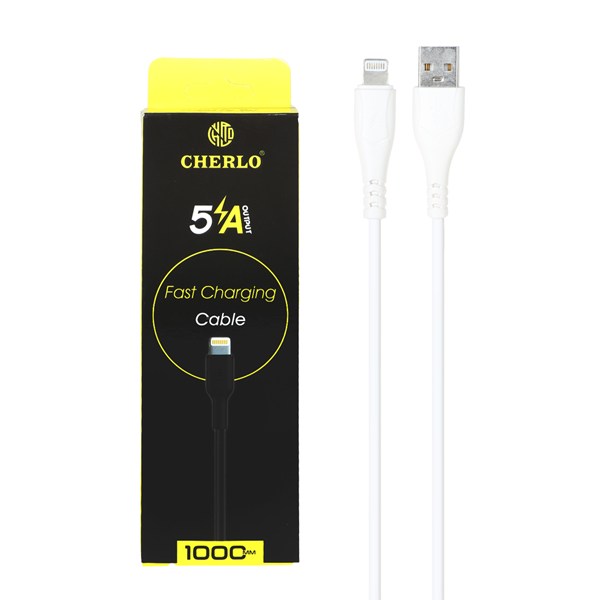 کابل شارژ فست آیفون CHERLO مدل CH-IP10 - سفید - SMO
