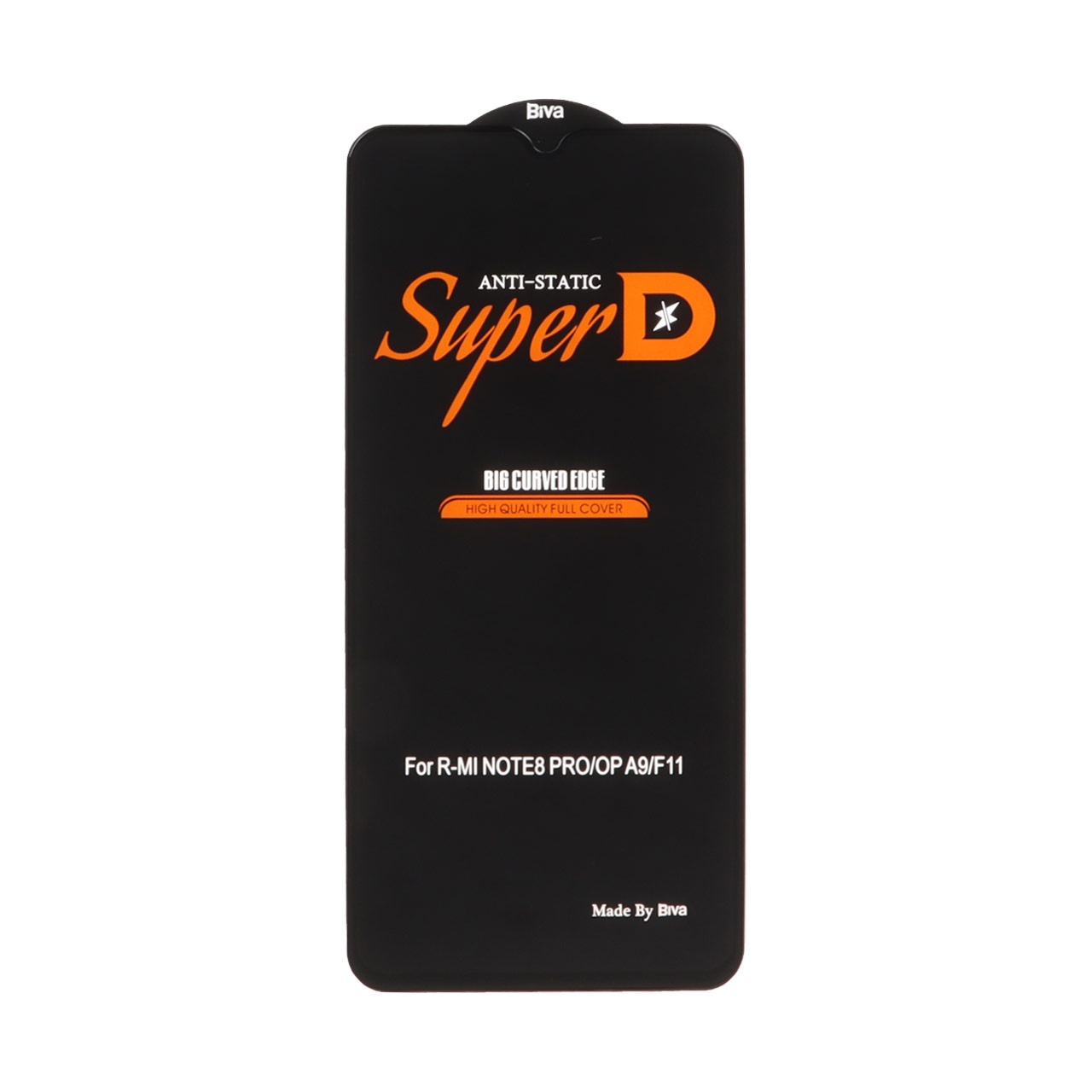 محافظ صفحه نمایش شیشه ای Xiaomi Redmi Note 8 Pro / Poco M3 / Redmi 9T / Note 9 4G - Full Cover Super D Biva - مشکی (بدون پک)