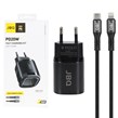 شارژر دیواری فست و PD تک پورت JBQ مدل HC-DP20 20W همراه با کابل Type-C to Lightning - مشکی
