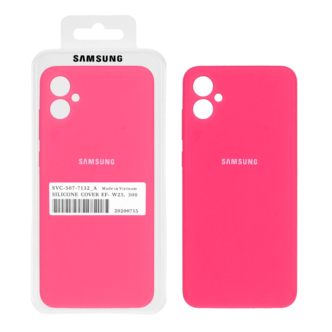 قاب سیلیکونی پاک کنی اورجینال درجه یک Samsung Galaxy A05 - صورتی فانتزی (پک اصلی)