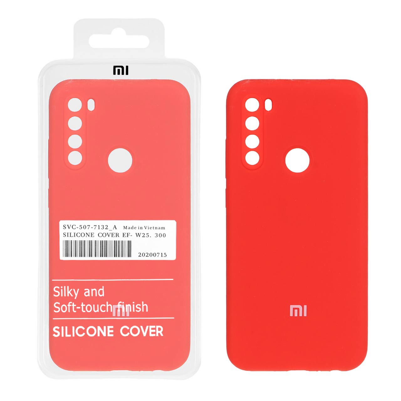 قاب سیلیکونی پاک کنی اورجینال درجه یک Xiaomi Redmi Note 8 - قرمز (پک اصلی)