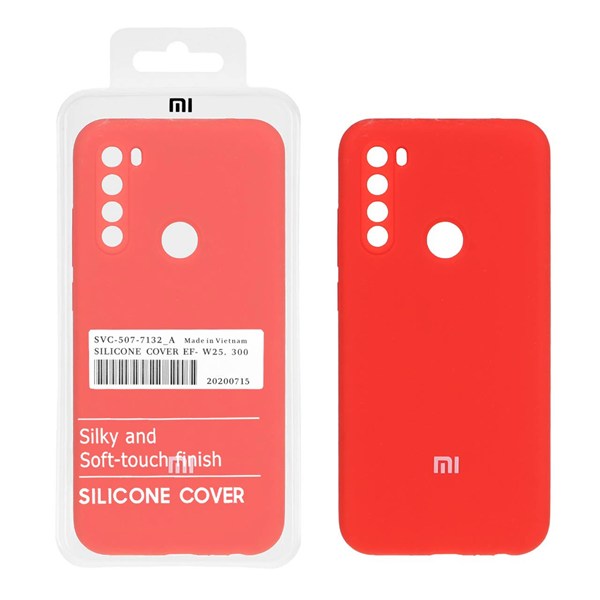 قاب سیلیکونی پاک کنی اورجینال درجه یک Xiaomi Redmi Note 8 - قرمز (پک اصلی)