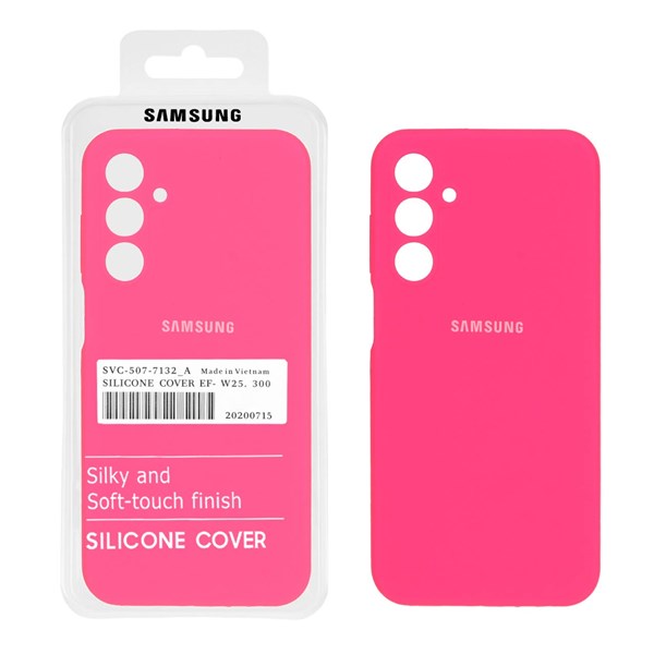 قاب سیلیکونی پاک کنی اورجینال درجه یک Samsung Galaxy A25 5G - صورتی فانتزی (پک اصلی)