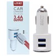 شارژر فندکی LDNIO DL-C29 3.4A HighCopy + کابل میکرو یو اس بی