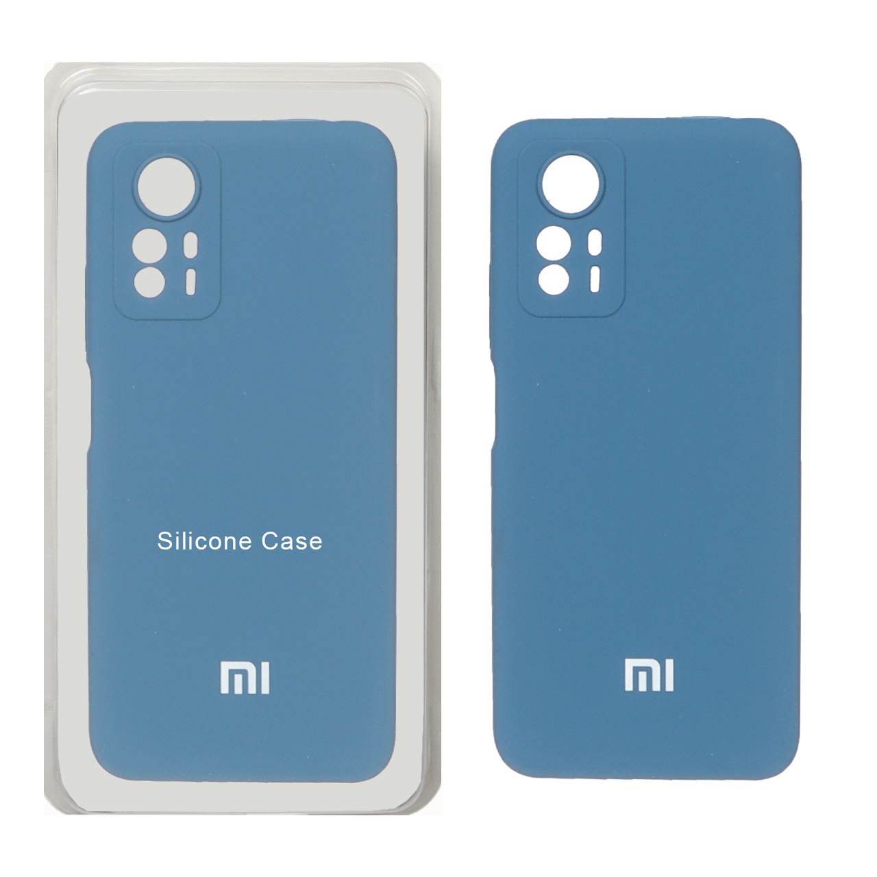 قاب سیلیکونی پاک کنی محافظ لنزدار اورجینال Xiaomi Redmi Note 12S - آبی تیره (پک اصلی)