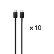 پک 10 عددی کابل شارژ 1 متری PD و فست SAMSUNG Type-C to Type-C 25W - مشکی - DST (گارانتی شش ماهه) - غیراصل
