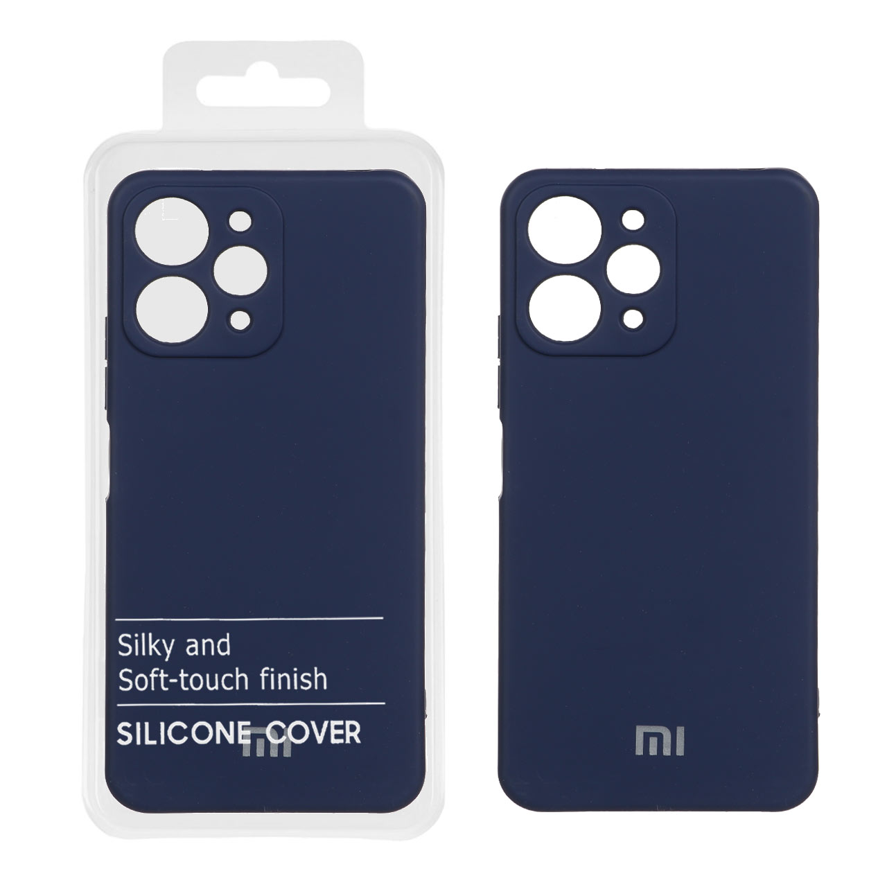 قاب نیو سیلیکون محافظ لنزدار RFF مدل Xiaomi Redmi 12 / Poco M6 Pro 5G - سرمه ای (پک دار)
