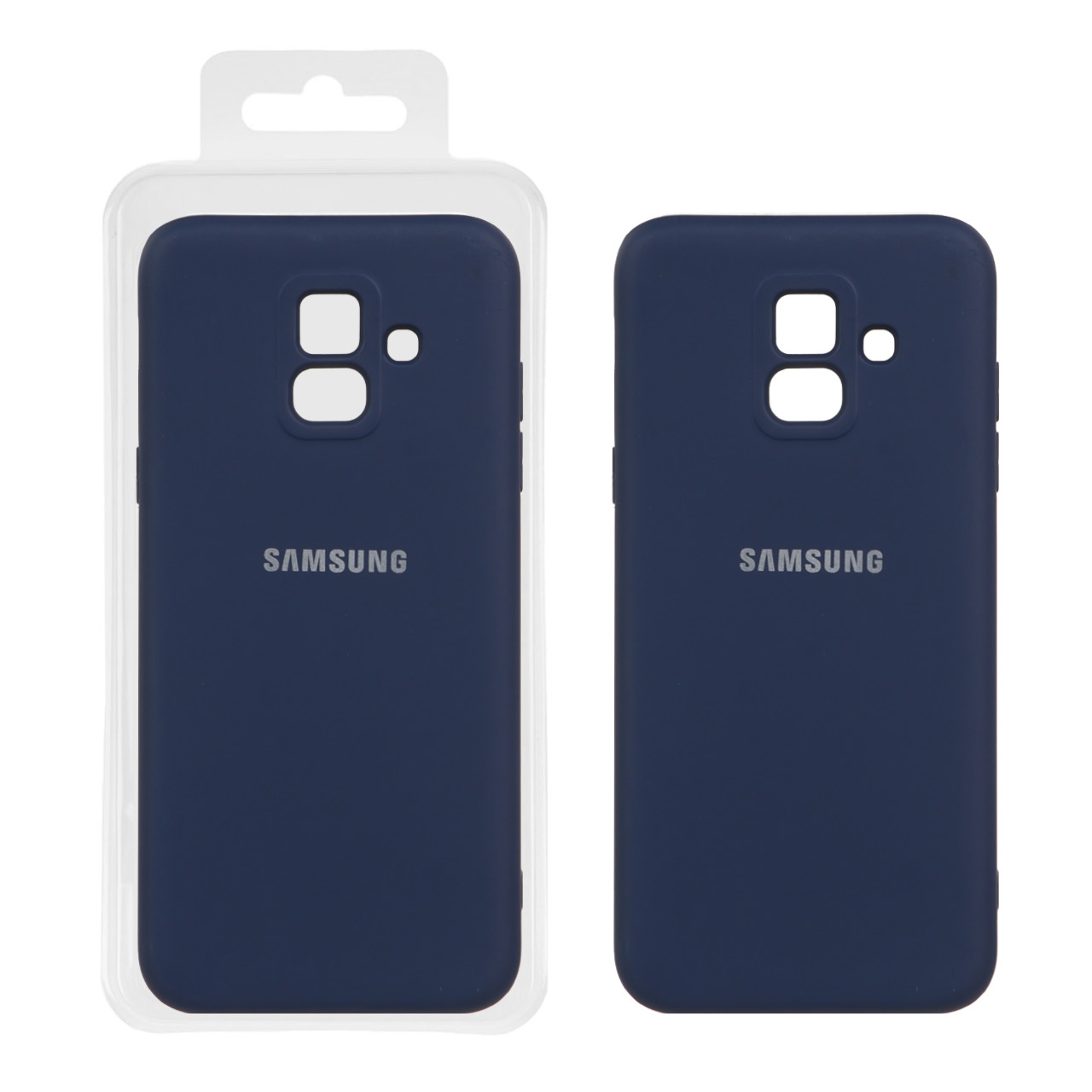 قاب نیو سیلیکون محافظ لنزدار RFF مدل Samsung Galaxy A6 - سرمه ای (پک دار)